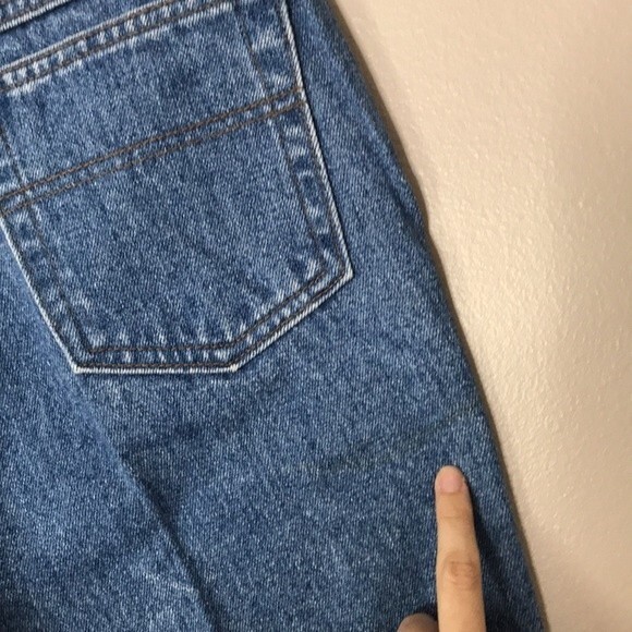 Vintage Sap Man denim jeans with leather details around pockets area size 10 - Picture 14 of 15
